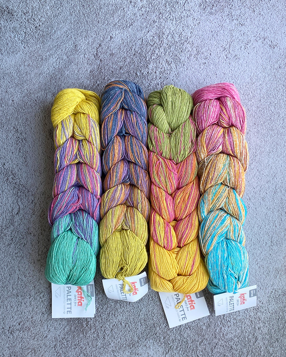 Katia Palette – Gomitolo Di Cotone Colorato A Mano, 200g/800m, Ferri 3-3,5 Mm, Colore 105, Per Maglia E Uncinetto