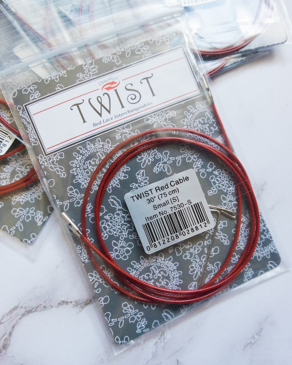 ChiaoGoo RED TWIST MINI Interchangeable Cable (2 Inch / 5 Cm) – 7102-M