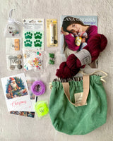 Weihnachtsstrickpaket „Big Love“ | handgefärbtes Garn, Ideen und Projekttasche