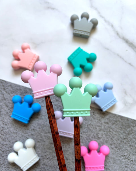 Knitting needle stoppers x2 | Princess crown