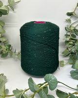 Art Textile Pailletten 100 % Wolle | Waldgrün