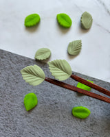 Knitting needle stoppers x2 | Leaves