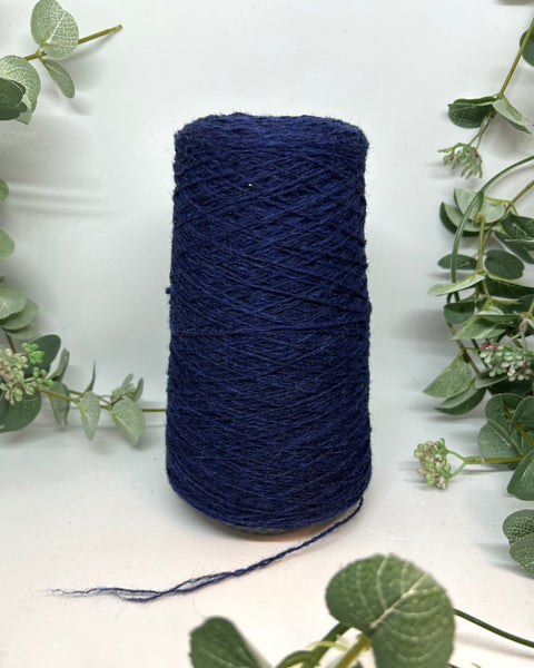 100% shetland wool | dark blue melange