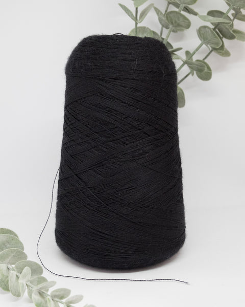 Botto Poala art. Nanchino 70% wool 30% silk | black