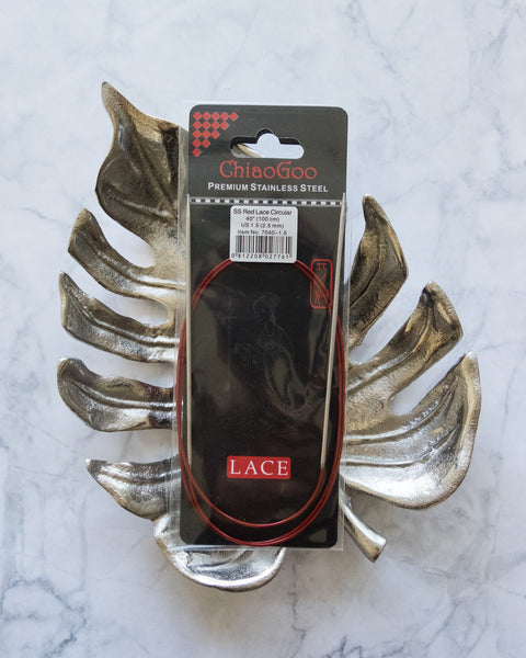 ChiaoGoo SS Red Lace Circular Needles | Premium Stainless Steel