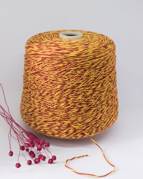 100% wool | yellow-red mouliné