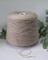 Bourette Silk Tweed | taupe grey/orange-green
