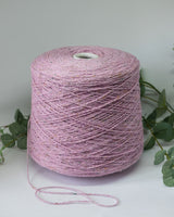 Bourette Silk Tweed | rose quartz/orange-green