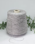 Paillettes 80% cotton 15% cashmere | grey melange