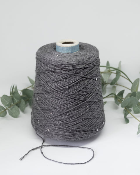 Paillettes 60% wool 20% cashmere 20% silk | anthracite grey