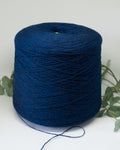 Yak Baby Brown 50% yak 50% wool | royal blue melange