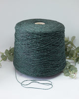 Tweed+Bourette 50% wool 30% silk | malachite green