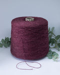 Tweed+Bourette 50% wool 30% silk | bordeaux