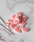 Knitting needle stoppers x2 | Pink Flamingo