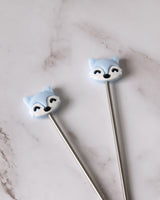 Knitting needle stoppers x2 | Fox