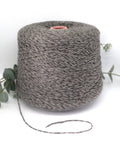 New Mill Windsor 100% cashmere | Cocoa+dark grey Mouliné