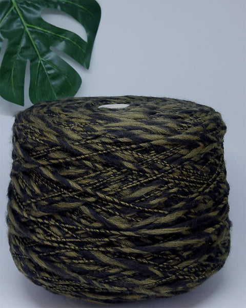 Linea Piu art. Joel 50% wool 50% acrylic | khaki-black mouline