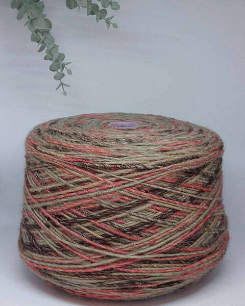 Di. Vè s.p.a. Teseo G 50% wool 50% acrylic | berry-olive-brown