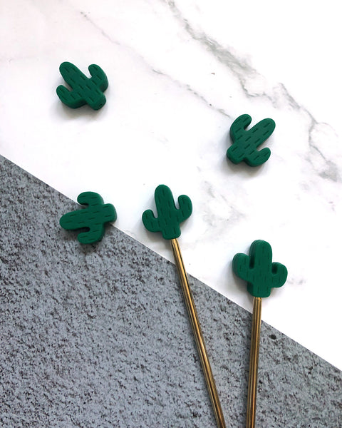 Knitting needle stoppers x2 | Cactus-2