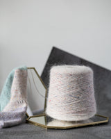 Angora-Tweed 85 % Angora | milchig weiß
