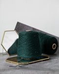 Paillettes 100% wool | emerald green